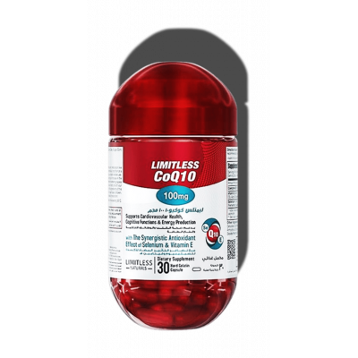LIMITLESS CoQ 10 100 MG DIETARY SUPPLEMENT 30 HARD GELATIN CAPSULES